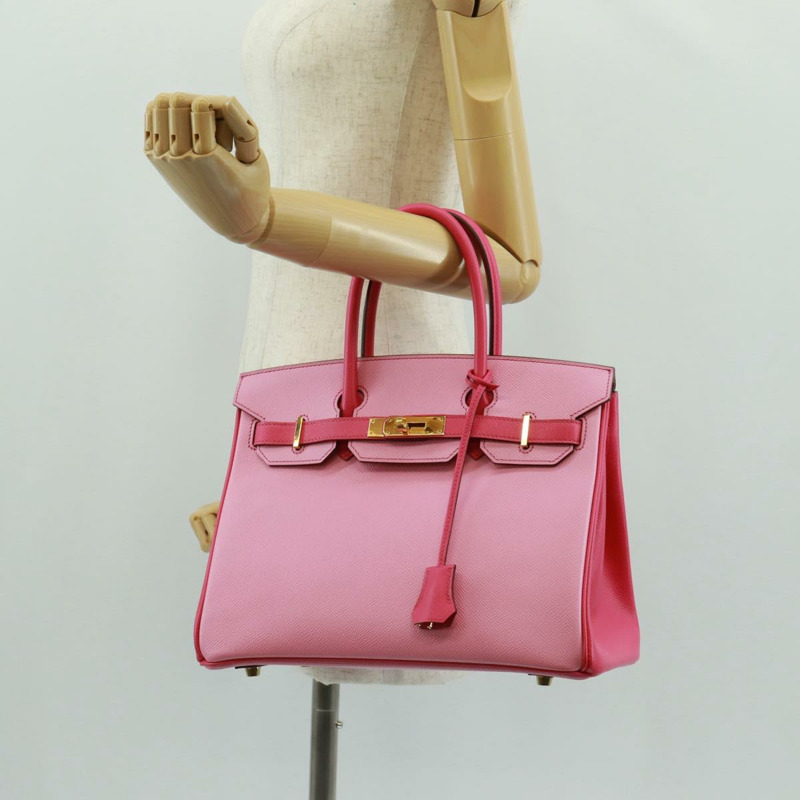 【日本直送】愛馬仕 Birkin 30 手袋，皮革 SPO 金玫瑰花瓣 x 玫瑰泰爾紫，正品 SW2128SM-35