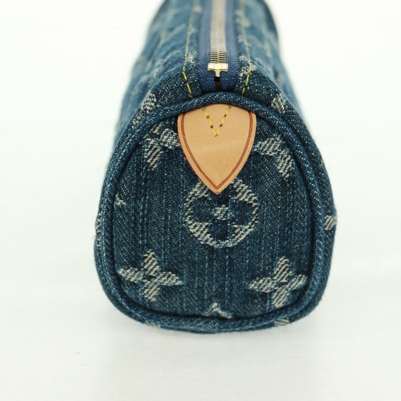 【日本直送】路易威登 Monogram Denim Trousse Speedy GM 手拿包 藍色 M95081 正品 SW2123SAV-2