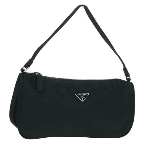 PRADA 尼龍手提包 黑色 銀色 正品 SW2096V