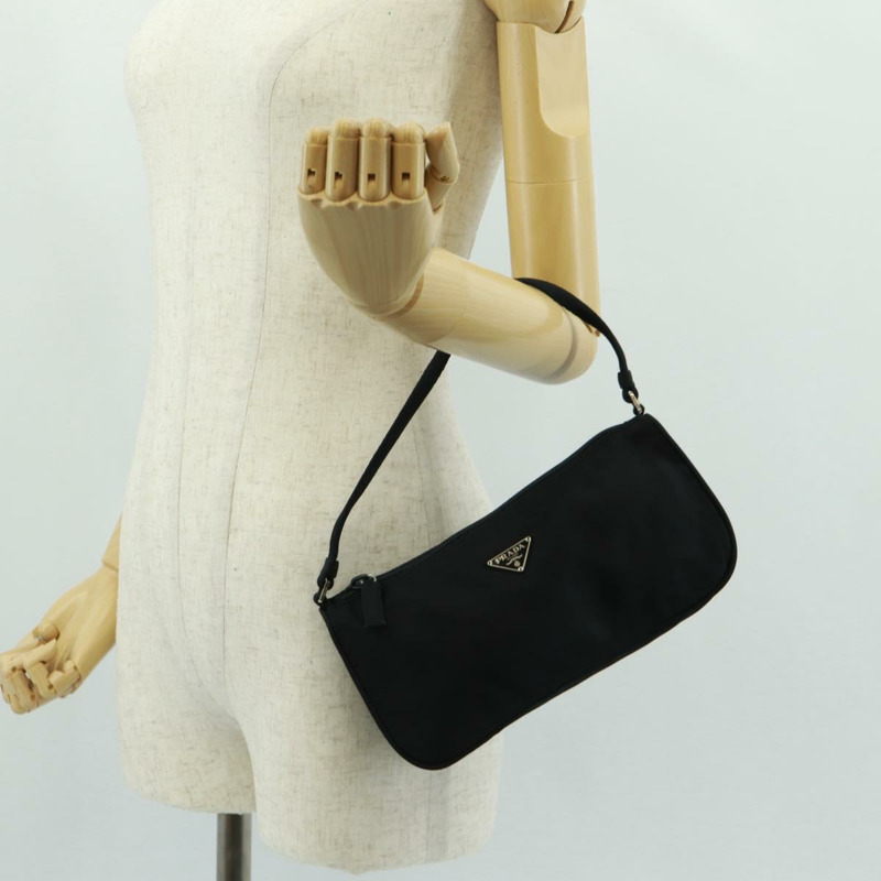 【日本直送】PRADA 尼龍手提包 黑色 銀色 正品 SW2096V-21