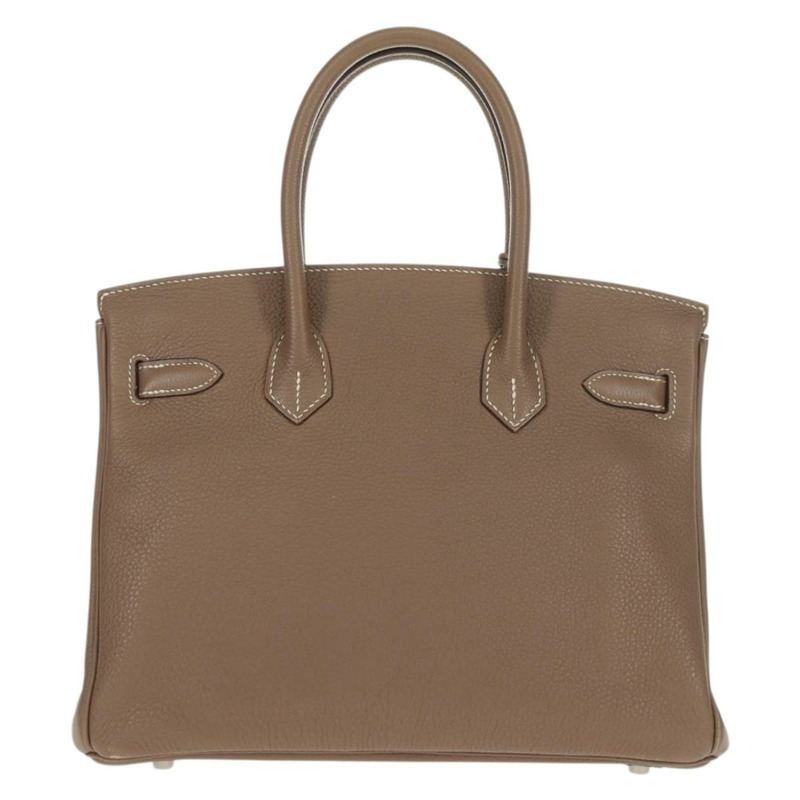 【日本直送】愛馬仕 Birkin 30 手提包，銀色 Etope 皮革，正品 SW2129SM-1