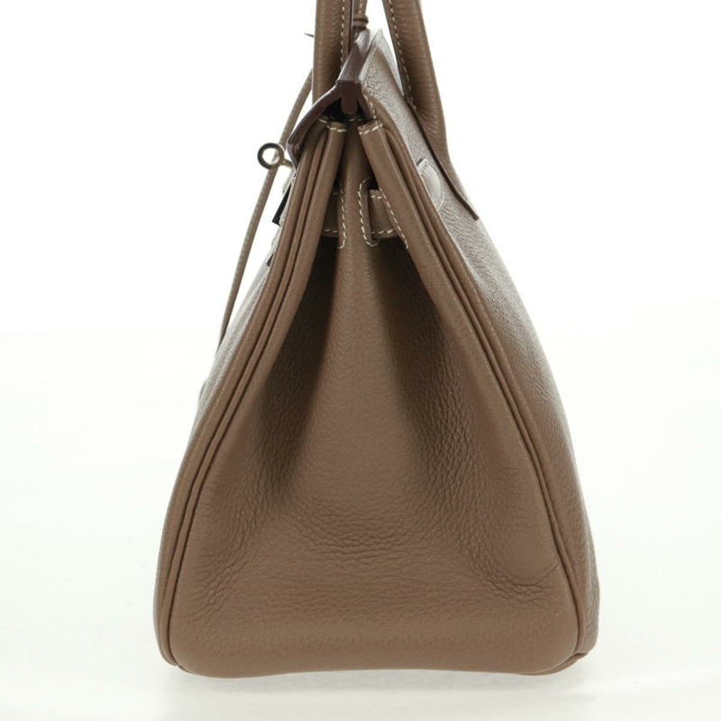 【日本直送】愛馬仕 Birkin 30 手提包，銀色 Etope 皮革，正品 SW2129SM-2