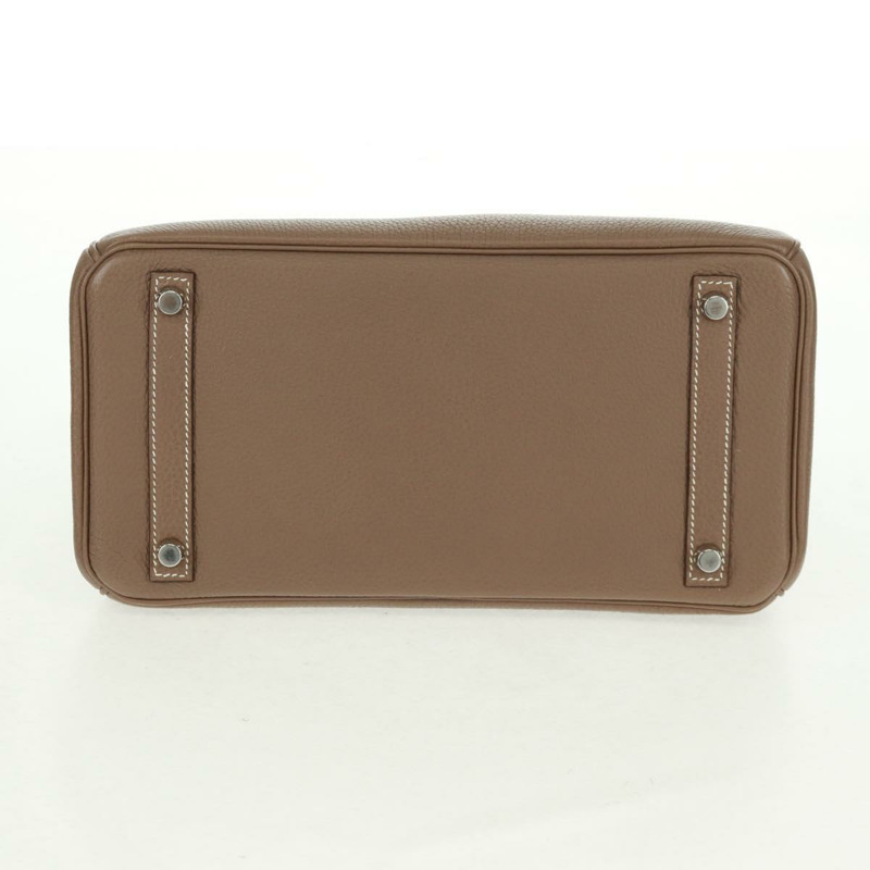 【日本直送】愛馬仕 Birkin 30 手提包，銀色 Etope 皮革，正品 SW2129SM-4