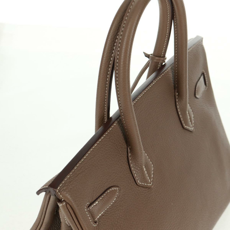 【日本直送】愛馬仕 Birkin 30 手提包，銀色 Etope 皮革，正品 SW2129SM-5