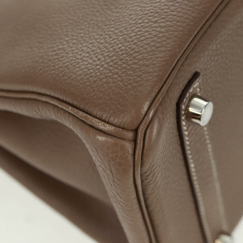 【日本直送】愛馬仕 Birkin 30 手提包，銀色 Etope 皮革，正品 SW2129SM-7