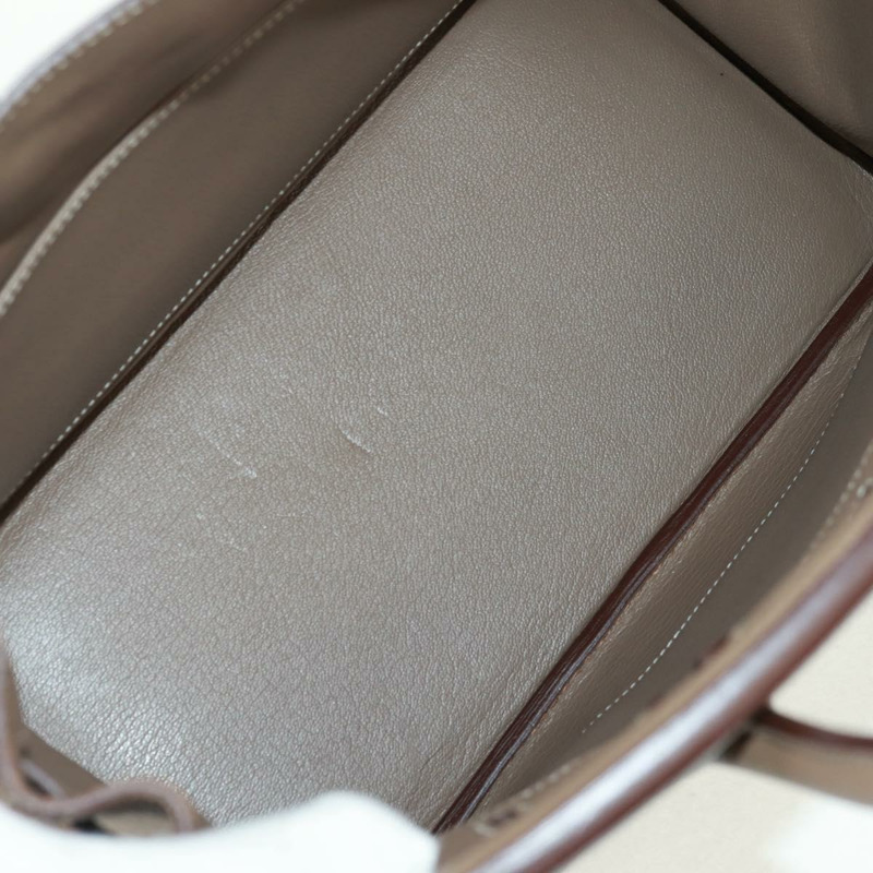 【日本直送】愛馬仕 Birkin 30 手提包，銀色 Etope 皮革，正品 SW2129SM-8