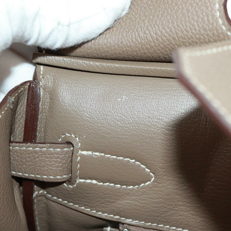 【日本直送】愛馬仕 Birkin 30 手提包，銀色 Etope 皮革，正品 SW2129SM-9