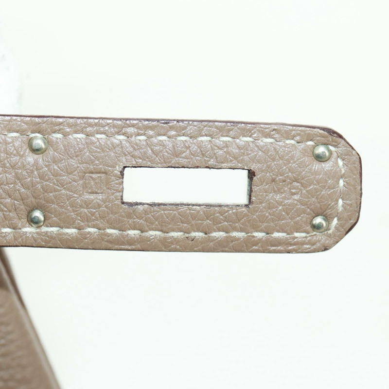 【日本直送】愛馬仕 Birkin 30 手提包，銀色 Etope 皮革，正品 SW2129SM-10