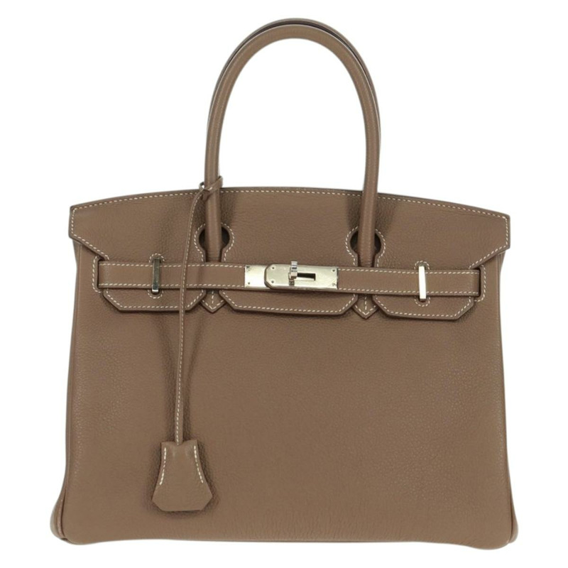 【日本直送】愛馬仕 Birkin 30 手提包，銀色 Etope 皮革，正品 SW2129SM-12