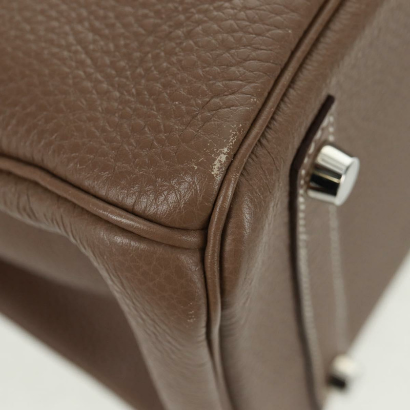 【日本直送】愛馬仕 Birkin 30 手提包，銀色 Etope 皮革，正品 SW2129SM-15