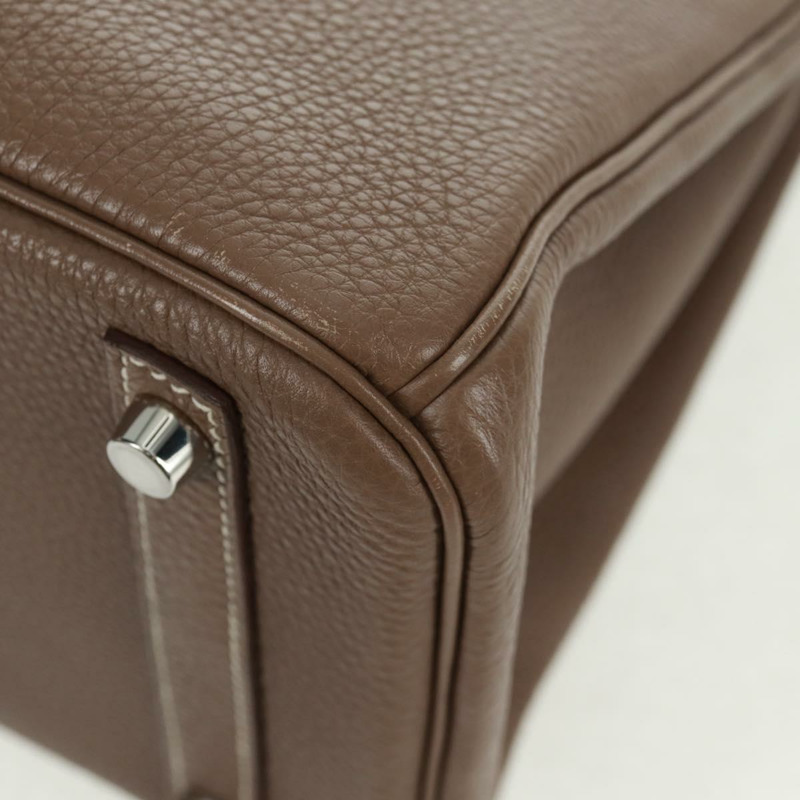 【日本直送】愛馬仕 Birkin 30 手提包，銀色 Etope 皮革，正品 SW2129SM-16