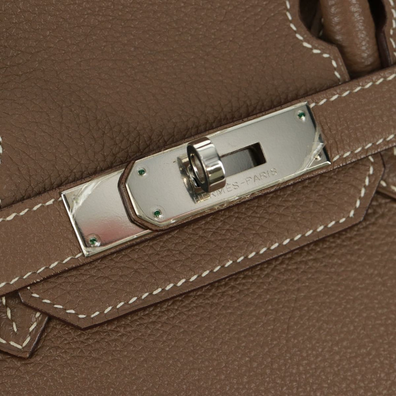 【日本直送】愛馬仕 Birkin 30 手提包，銀色 Etope 皮革，正品 SW2129SM-21