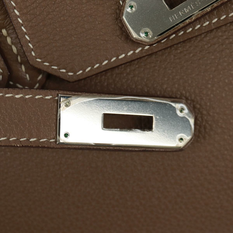 【日本直送】愛馬仕 Birkin 30 手提包，銀色 Etope 皮革，正品 SW2129SM-22