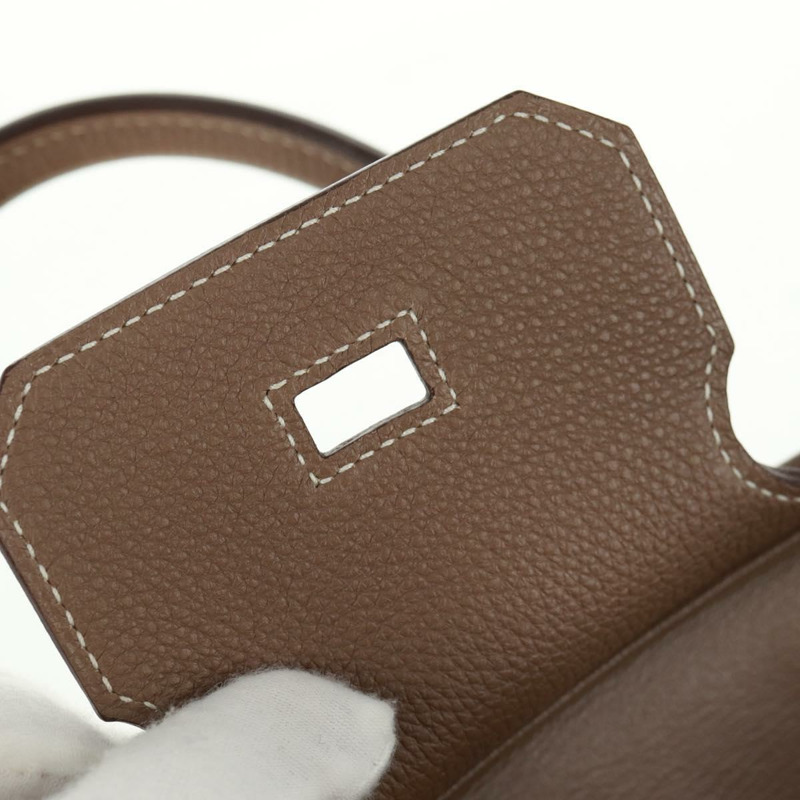 【日本直送】愛馬仕 Birkin 30 手提包，銀色 Etope 皮革，正品 SW2129SM-26