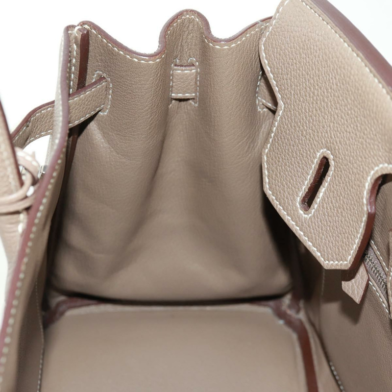 【日本直送】愛馬仕 Birkin 30 手提包，銀色 Etope 皮革，正品 SW2129SM-29