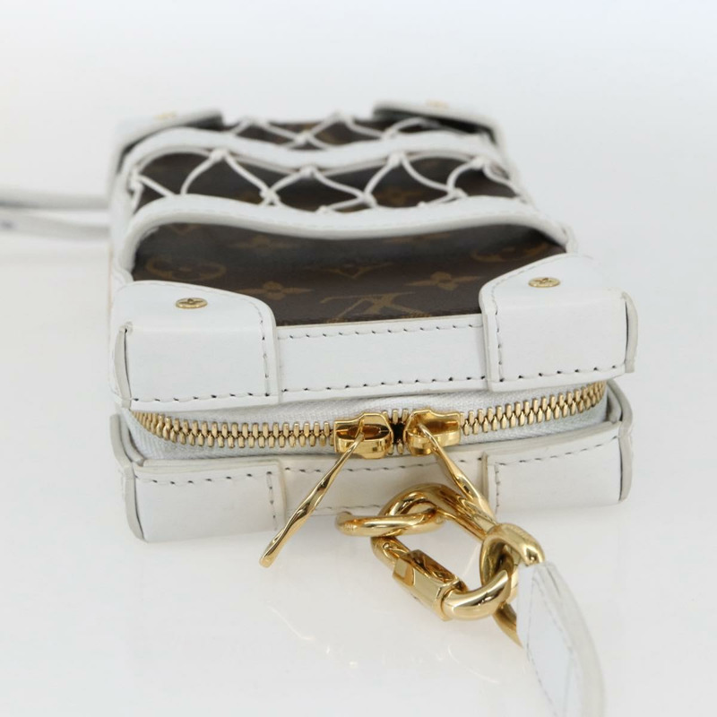 【日本直送】路易威登 Monogram NBA 軟行李箱手機盒包 白色 M80102 正品 169014SAM-5