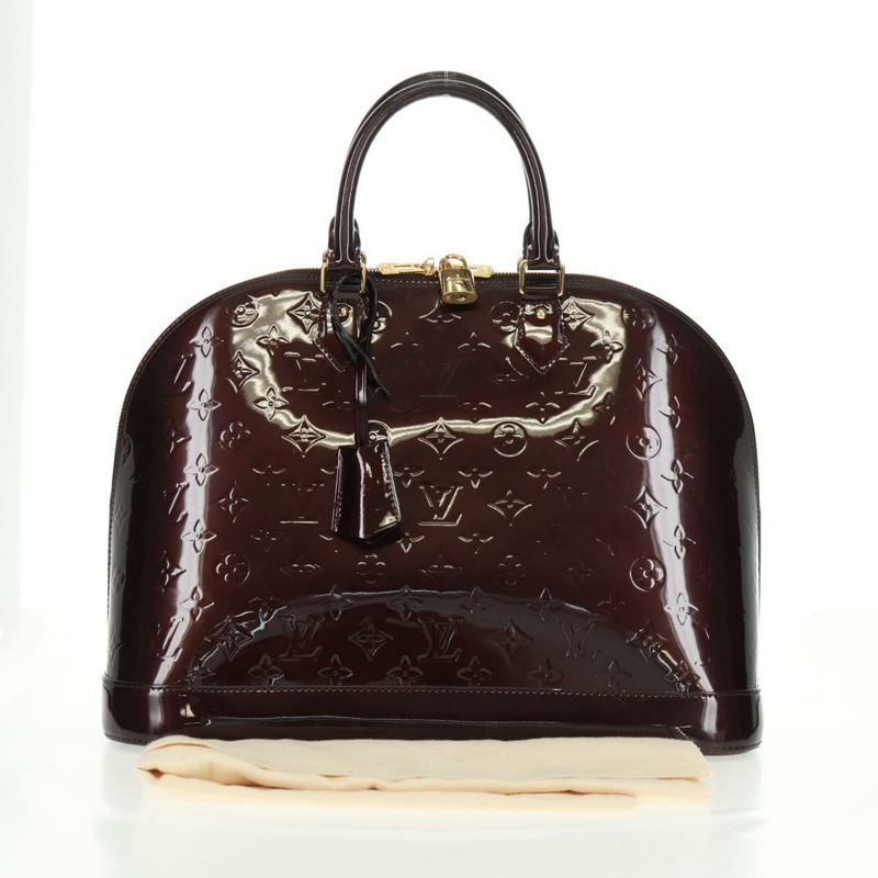 【日本直送】路易威登 Monogram Vernis Alma GM 手提包 Amarante M93595 LV Auth 169039V-11