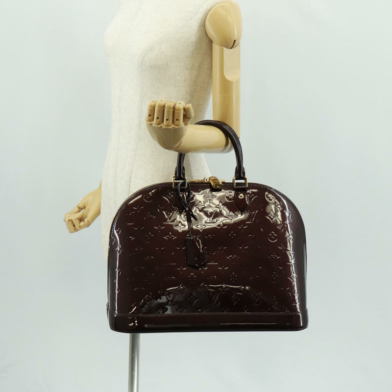 【日本直送】路易威登 Monogram Vernis Alma GM 手提包 Amarante M93595 LV Auth 169039V-22