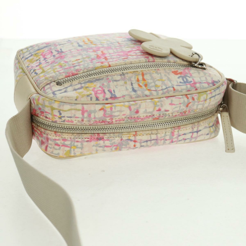 【日本直送】香奈兒帆布多色銀色雙C單背包 Auth 159826V-5