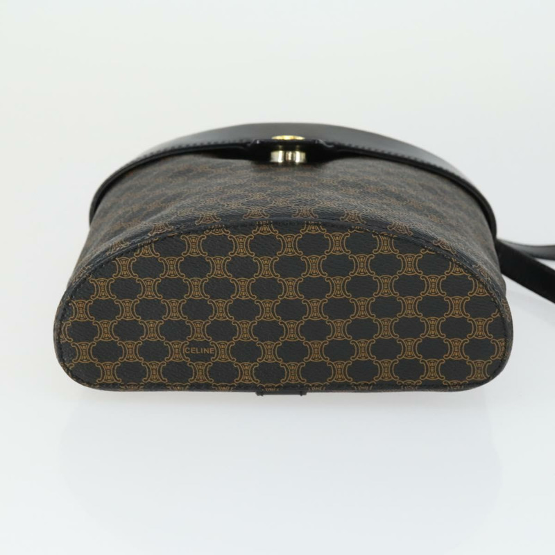【日本直送】CELINE Macadam帆布手提包 PVC皮革 2way 黑色金色 Auth 163425V-4