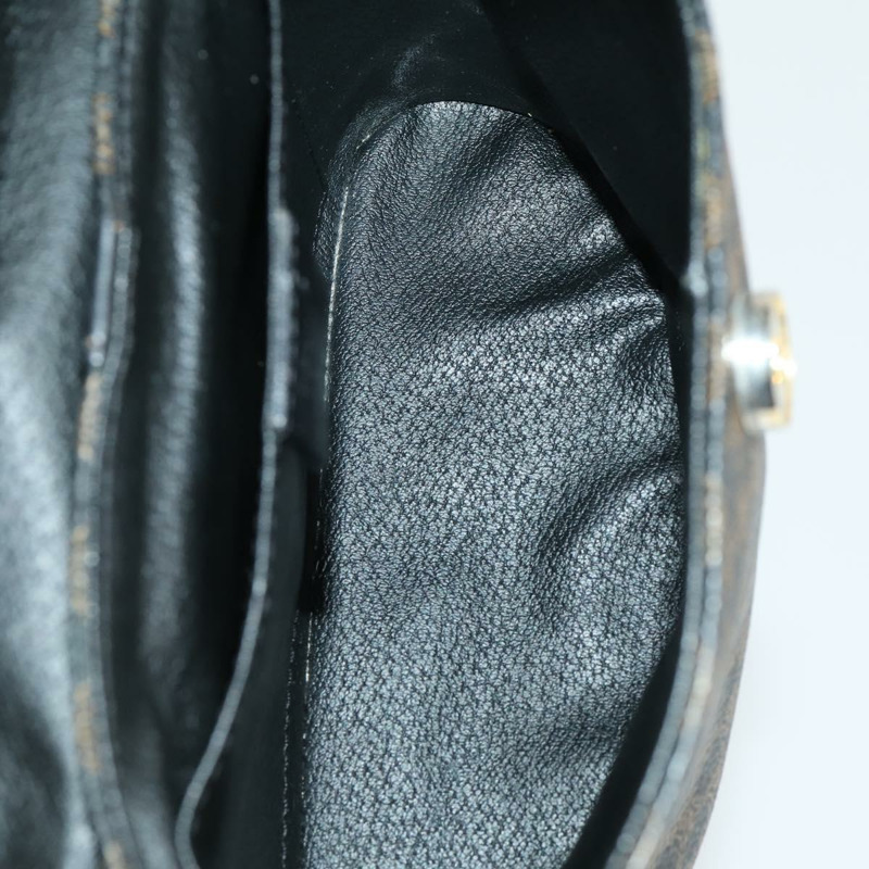 【日本直送】CELINE Macadam帆布手提包 PVC皮革 2way 黑色金色 Auth 163425V-9