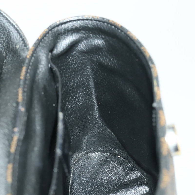 【日本直送】CELINE Macadam帆布手提包 PVC皮革 2way 黑色金色 Auth 163425V-20