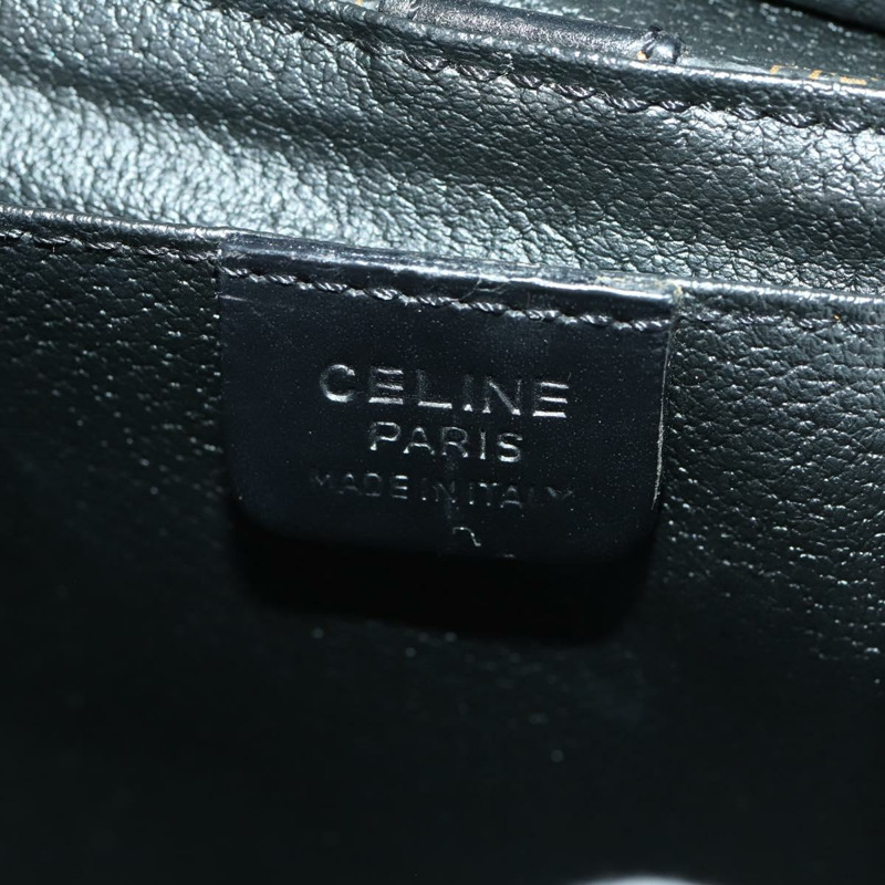 【日本直送】CELINE Macadam帆布手提包 PVC皮革 2way 黑色金色 Auth 163425V-22