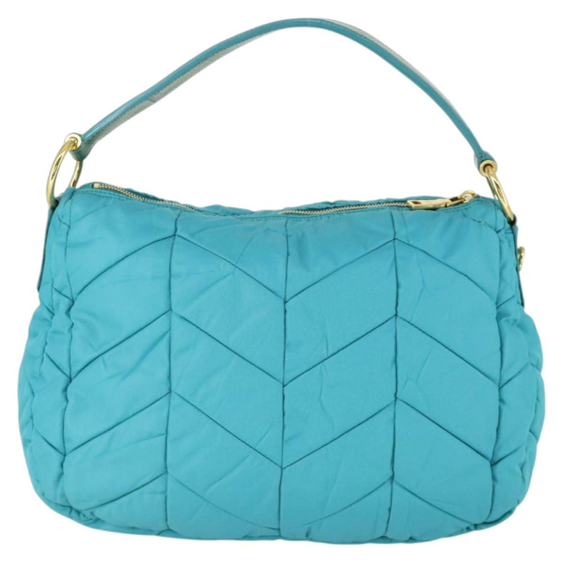 【日本直送】PRADA 尼龍藍金肩包 正品 169057V-1