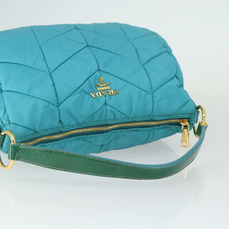 【日本直送】PRADA 尼龍藍金肩包 正品 169057V-6