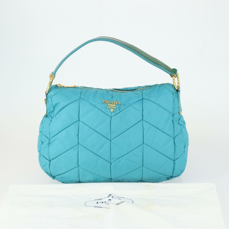 【日本直送】PRADA 尼龍藍金肩包 正品 169057V-11