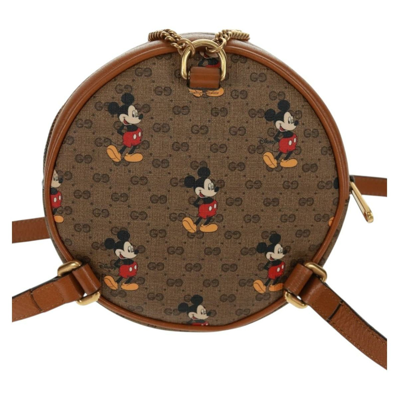 【日本直送】GUCCI Micro GG Supreme Disney 雙肩包 PVC 米色 金色 603730 正品 159823M-1