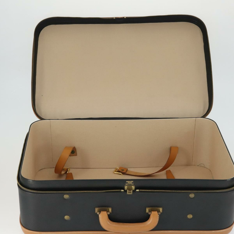 【日本直送】愛馬仕黑色真皮旅行箱 Auth bs33187-10