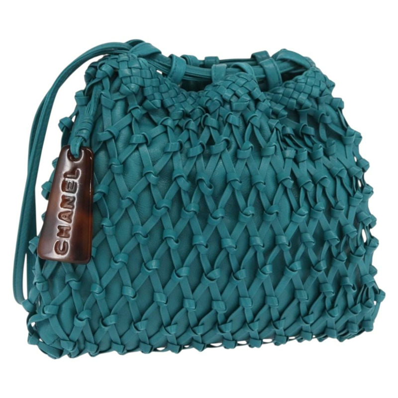 【日本直送】香奈兒單肩背包，皮革材質，土耳其藍，CC標誌，正品編號163423SAM-0