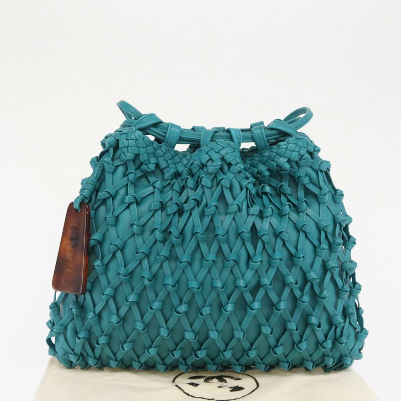 【日本直送】香奈兒單肩背包，皮革材質，土耳其藍，CC標誌，正品編號163423SAM-24