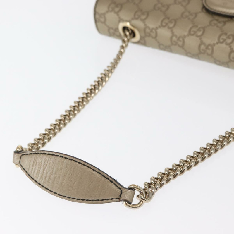 【日本直送】GUCCI GG帆布 Guccissima 鏈條馬銜扣包 皮革 米色 295402 正品 169035-6