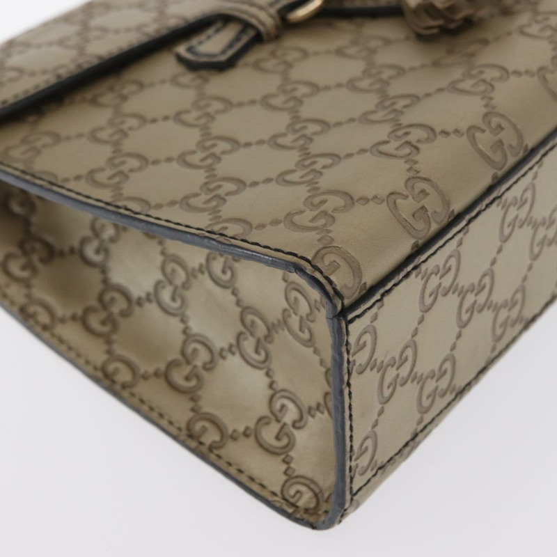 【日本直送】GUCCI GG帆布 Guccissima 鏈條馬銜扣包 皮革 米色 295402 正品 169035-8