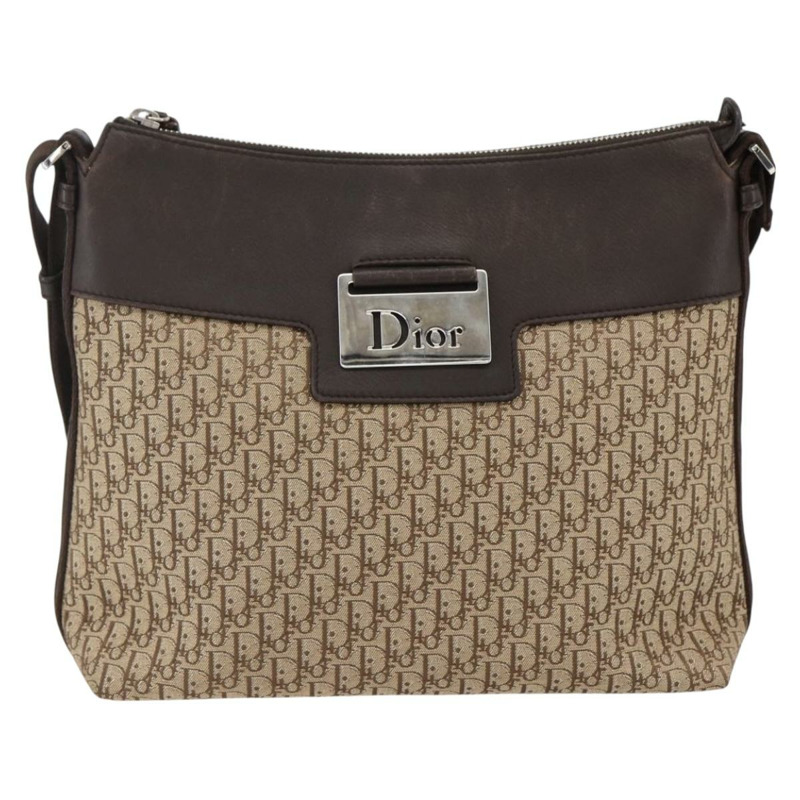 【日本直送】Christian Dior Trotter帆布肩背包 米色 銀色 正品 ep13255A-12