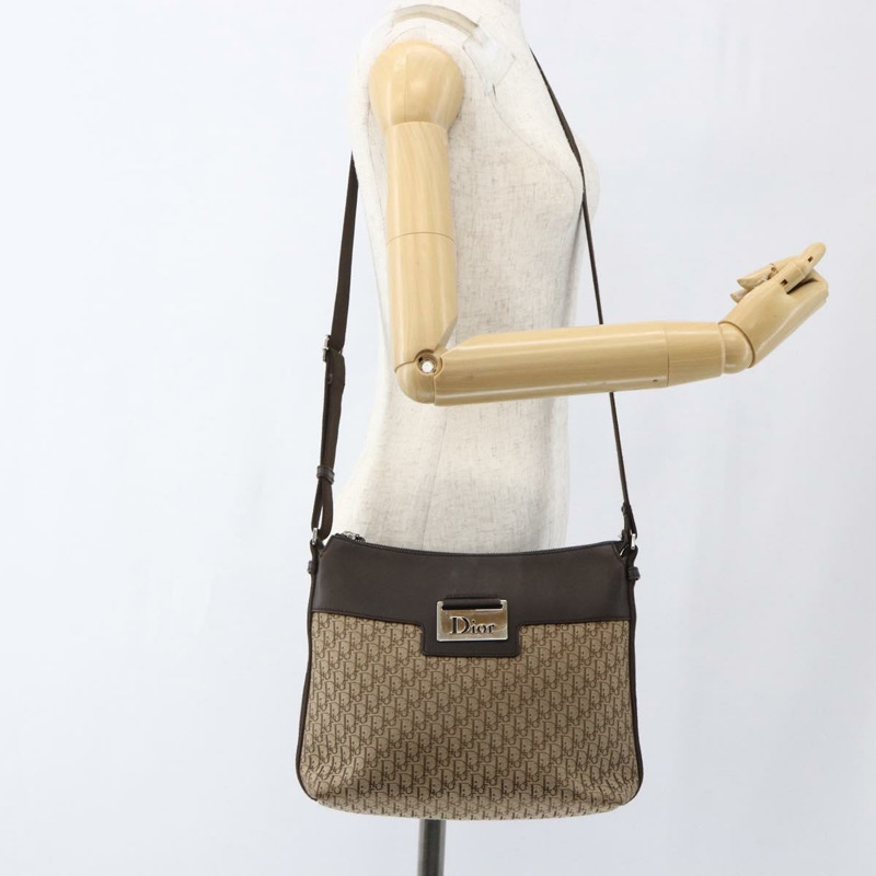 【日本直送】Christian Dior Trotter帆布肩背包 米色 銀色 正品 ep13255A-21