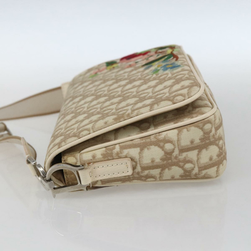 【日本直送】Christian Dior Trotter帆布肩背包 米色 銀色 正品 ep13144-2