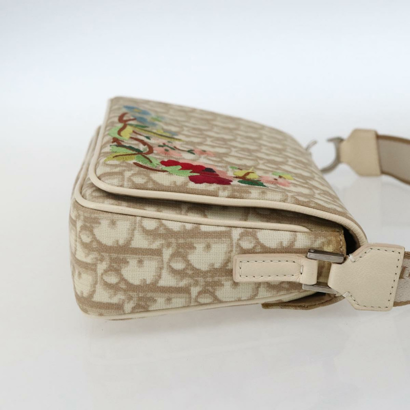 【日本直送】Christian Dior Trotter帆布肩背包 米色 銀色 正品 ep13144-3