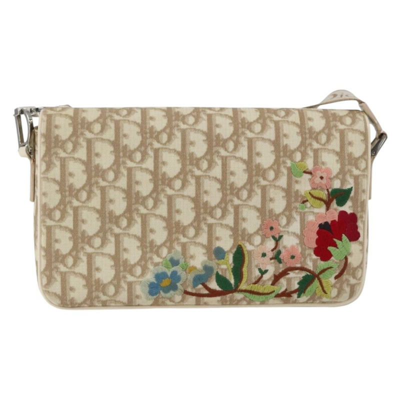 【日本直送】Christian Dior Trotter帆布肩背包 米色 銀色 正品 ep13144-12