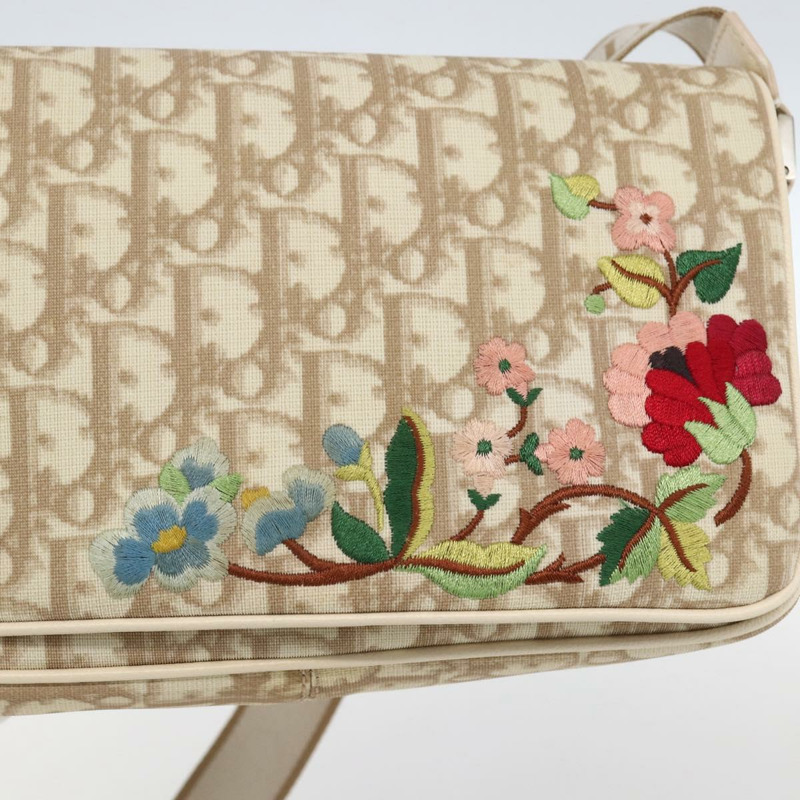 【日本直送】Christian Dior Trotter帆布肩背包 米色 銀色 正品 ep13144-16