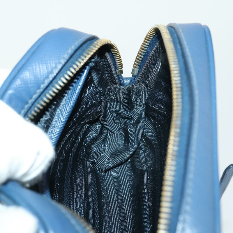 【日本直送】PRADA 單肩包 Safiano 皮革 海軍藍 金色 正品 ka2068V-18