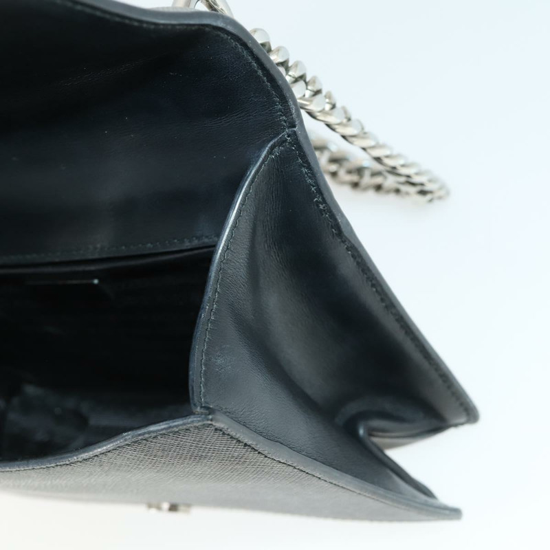 【日本直送】PRADA 銀色 Safiano 皮革單肩包 正品 ka2032V-20