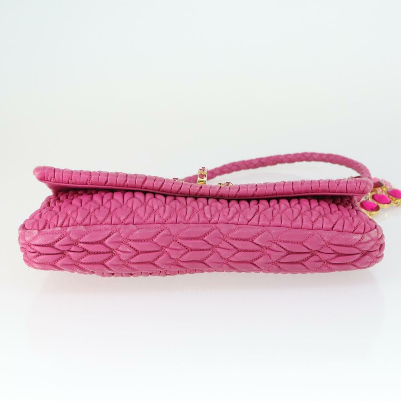 【日本直送】Miu Miu Matelasse 鏈條單肩包 皮革 2way 粉紅金配色 正品 ka2027V-4