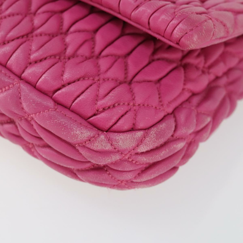 【日本直送】Miu Miu Matelasse 鏈條單肩包 皮革 2way 粉紅金配色 正品 ka2027V-8