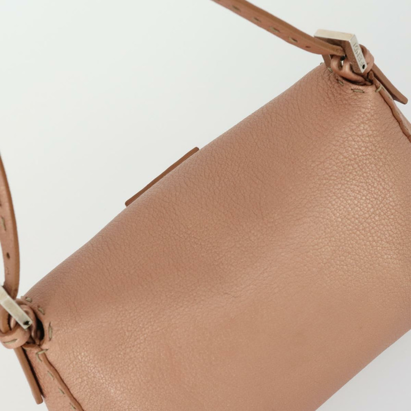 【日本直送】FENDI Selleria Mamma Baguette 單肩包 皮革 粉紅色 銀色 正品 ka2031SAV-5