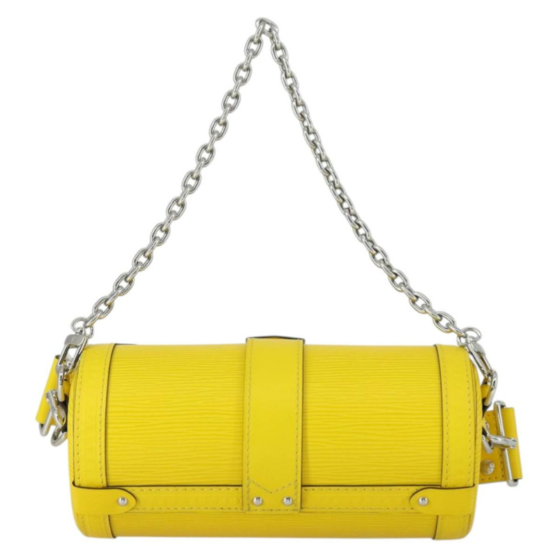 【日本直送】路易威登 Epi Papillon Trunk 單肩包 黃色 M58647 LV Auth ka2029SAM-1