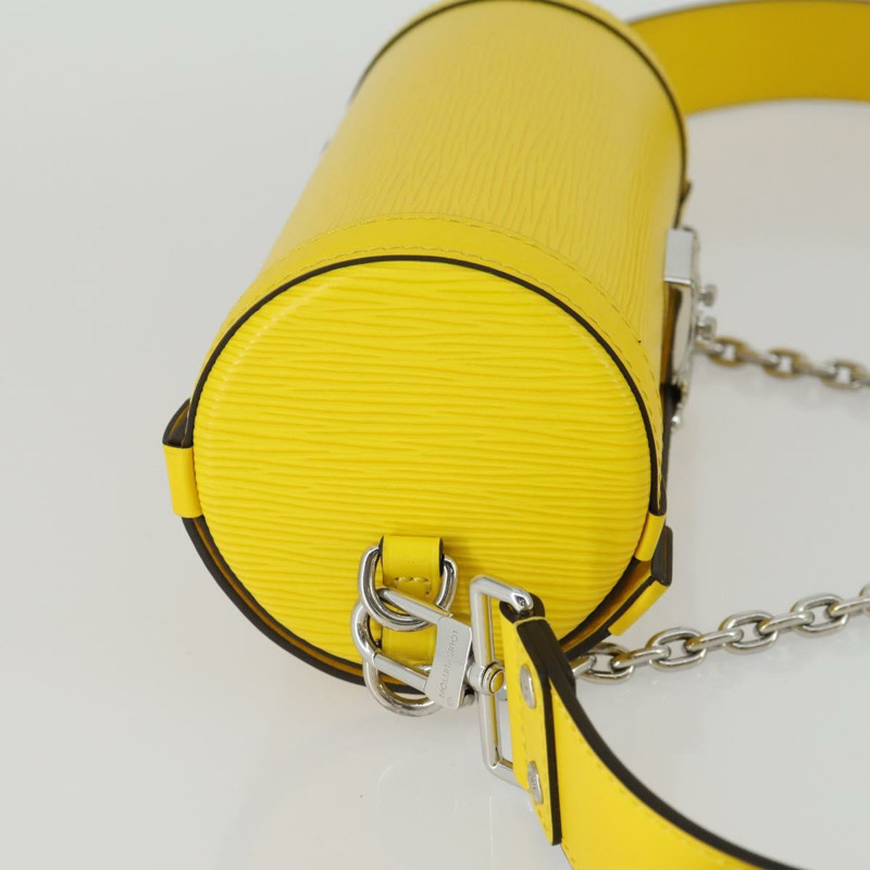 【日本直送】路易威登 Epi Papillon Trunk 單肩包 黃色 M58647 LV Auth ka2029SAM-2