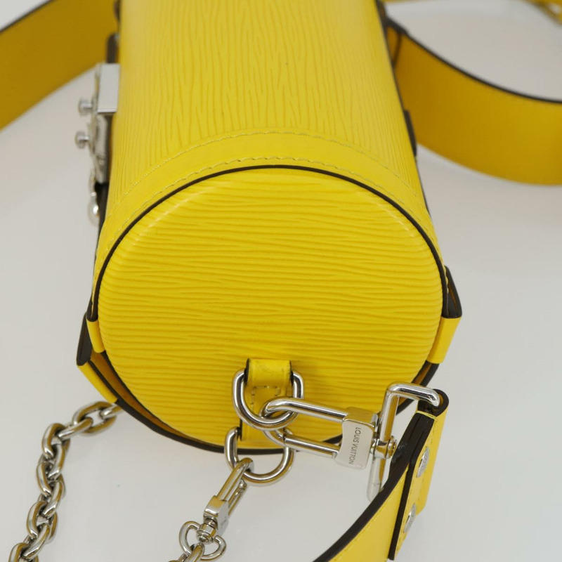 【日本直送】路易威登 Epi Papillon Trunk 單肩包 黃色 M58647 LV Auth ka2029SAM-3